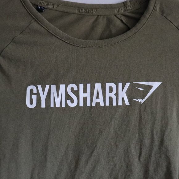 Gymshark Women's Green Sz XS/S Active Graphic Cropped Ribbon Tie Long Sleeve Top - Picture 5 of 11